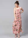 Floral Printed Maxi Dress - Pink (1374403133498)
