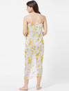 White & Yellow Floral Printed Sarong (4386912108602)